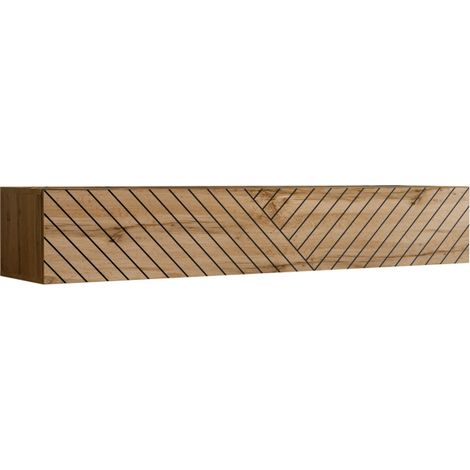 Meuble TV murale "Switch" en bois - Beige - L 180 x H 30 x P 40 cm - Livraison gratuite