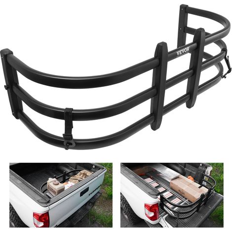 Extension de Benne Camion Pick-up Rétractable 141-172,5x53x47 cm Rallonge de Benne en Alliage d'Aluminium pour Chargement Vollumineux Compatible avec Ford Super Duty Toyota Tundra GMC Sierra (1/5)