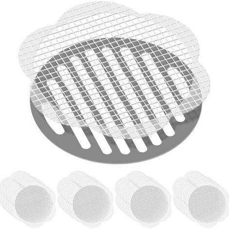 40PC Filtre Cheveux Douche et Baignoire, Attrape-Cheveux jetables pour Douche, Protecteur Grille évacuation, Filtre evier Cuisine pour Baignoire (1/5)