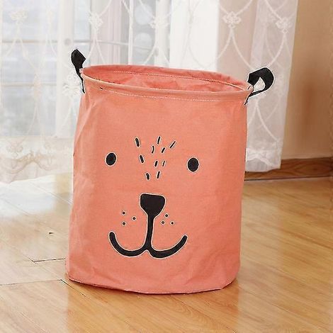 Faltbarer Wäschekorb mit großem Fassungsvermögen, ideal zur Aufbewahrung von Schmutzwäsche, Kleidung, Kinderspielzeug und anderen Kleinigkeiten – 35 x 40 cm – Orange
