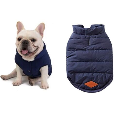 Manteau d'hiver pour chien XXL – Tissu coupe-vent extérieur – Doublure en coton pour confort – Veste chaude pour promenades hivernales