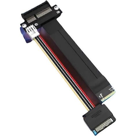M.2 auf PCIe x4 PCI-E3.0 4x auf M.2 NVMe M Key 2280 Adapter, 20cm PCI-Express M2 Key-M Verlängerungskabel (1/5)