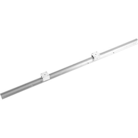 Glissière linéaire SBR16S avec bloc coulissant + 2 patins SBR16UU, axe de guidage pour CNC, accessoire de précision en acier (1/5)