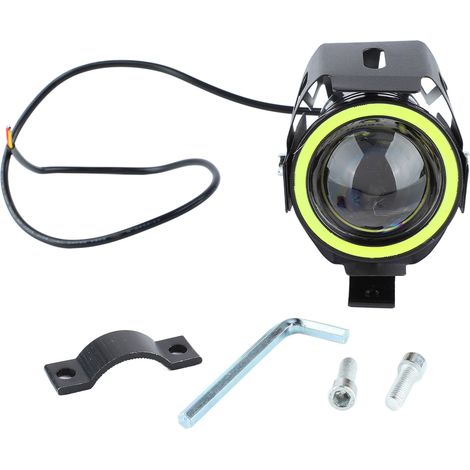 Phare avant moto LED 4 modes éclairage, ouverture unique, 12-60V, anti-choc, projecteur blanc pour motocyclette (1/5)