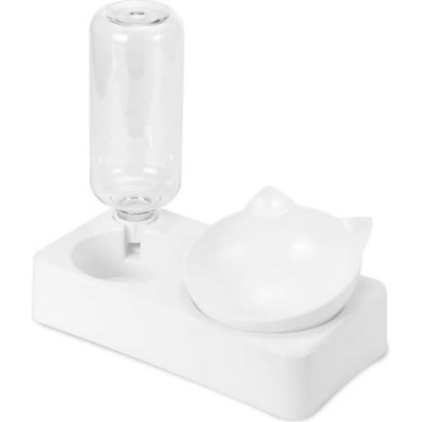 Fontaine à eau automatique anti-choc pour animaux avec gamelle intégrée (1/5)