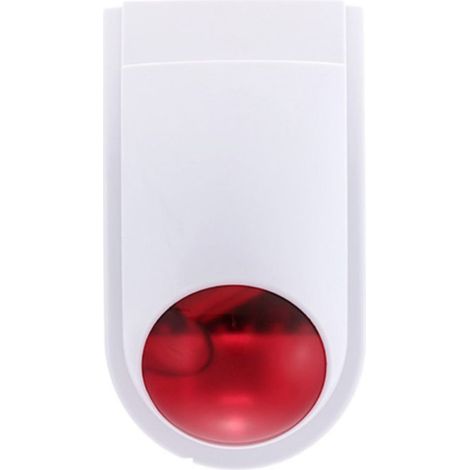 Sirène d'alarme extérieure 110 dB avec flash – Alimentation 220V/9V – Résistante aux U.V. et à l'eau – Portée radio 50 m – Lifebox