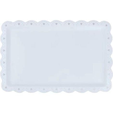 1 Présentoir à Dessert 3 Niveaux, Plastique Alimentaire, Blanc, Pour Mariage, Anniversaire, Fête (1/5)