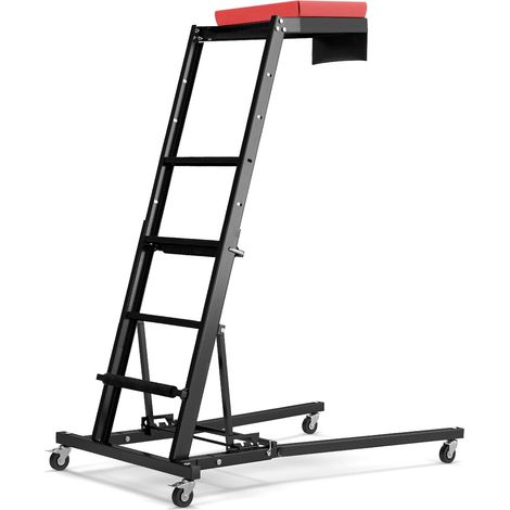COSTWAY Creeper Pieghevole per Motore, Creeper per Motore Auto con Altezza Regolabile e Angolazione, 4 Ruote, Piattaforma Imbottita, Capacità Carico 180kg, per Garage e Officina di Riparazione (1/5)
