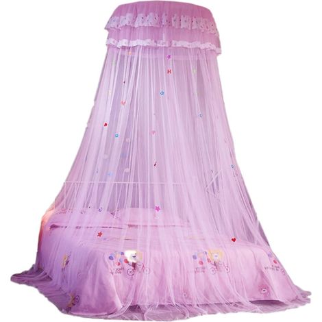 Rideau de lit en dentelle forme rose, moustiquaire suspendue pour (1/5)