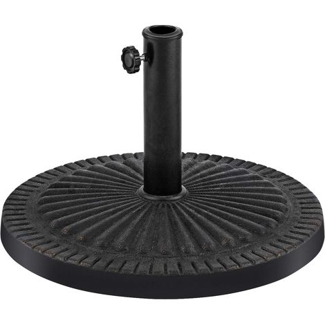 COSTWAY Base per Ombrellone da Patio in Resina da 49,5 cm, per Pali da 38-48mm, con Manopola di Serraggio, Base per Ombrellone da Giardino Piscina Esterno (Bronzo (modello4)) (1/5)