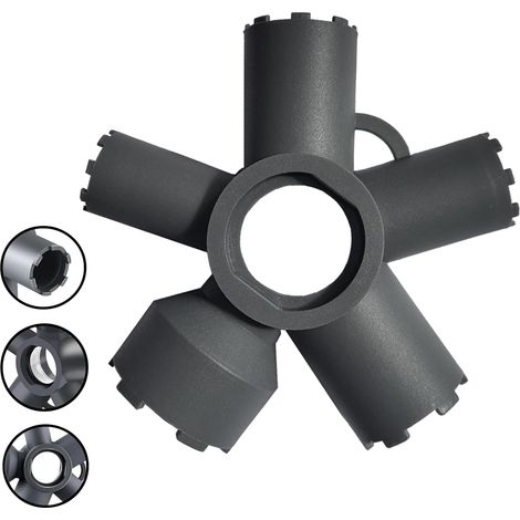 Kit de herramientas 10 en 1 para extraer aireadores de grifos. Incluye 1 llave universal de alta resistencia con rosca oculta M16.5, M18.5, M21.5, M22, M24, M28, TT y TF STD. (1/5)