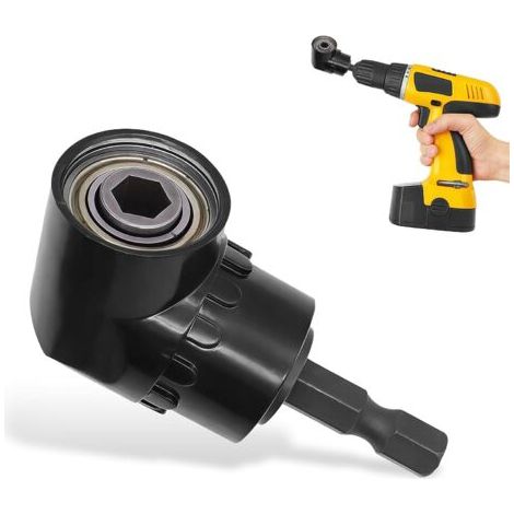 BUNTHAUS Renvoi D'angle Visseuse, 105° Renvoi D'angle, Avec Porte-Embout Magnétique 1/4\", Tournevis Porte-Adaptateur, Perceuse D'angle Droit Pour Le Perçage D'espaces étroits