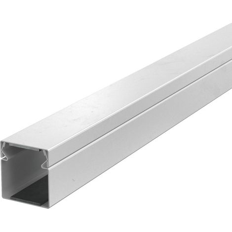 OBO Bettermann Installationskanal Metall mit Brandschutzgewebe 40x40x2000 Stahl pulverbeschichtet reinweiß RAL 9010, 2 Meter, 7218002