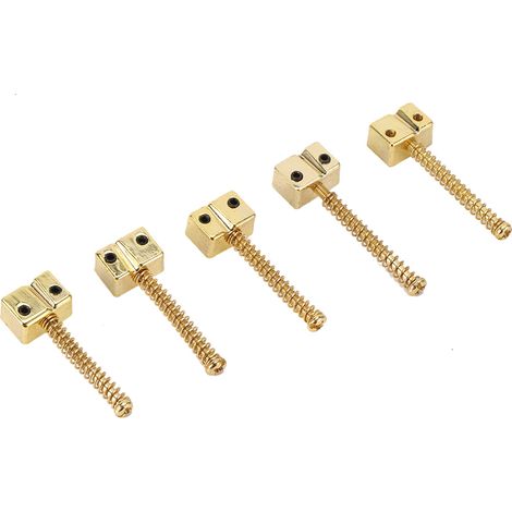 5 Pièces Supports de Cordes pour Guitare Basse, Ressorts et Pont Doré, Accessoires de Remplacement (1/5)