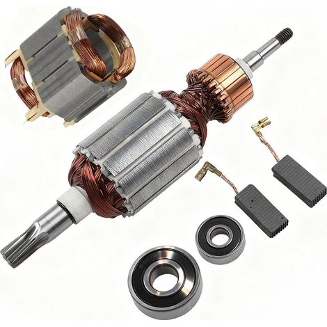 Rotor Stator Assembly, Carbon Brush Mounting Kit for Rotor Armature Electric Hammer Compatible with Makita, for HR4001C HR4010C HR4011C HR4001CX (1/5)