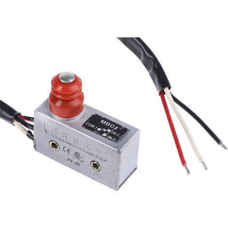 Microrupteur RS PRO à bouton poussoir, SP-NO/NF, 15 A, Précâblé 250V c.a. ( Prix pour 1 ) (1/4)