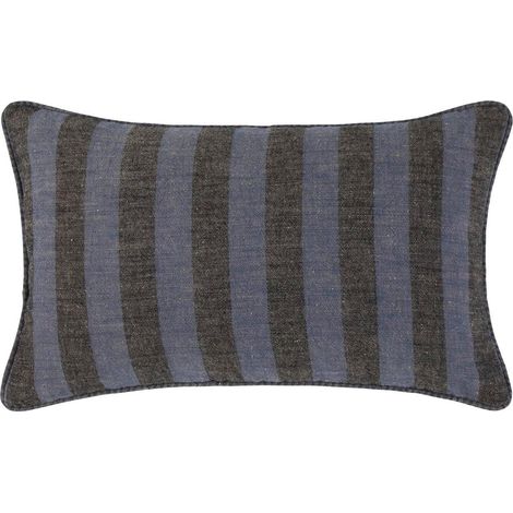Housse de coussin en Métis coton lin rayé TANGUY (1/4)