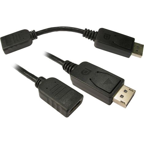 Cordon KVM, DisplayPort Mâle vers Adaptateur HDMI femelle, longueur 15cm ( Prix pour 1 )