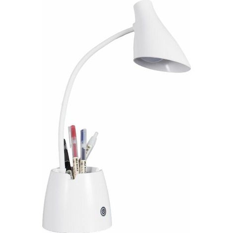 Lampada da scrivania, Lampada da scrivania a LED dimmerabile con 3 modalità di illuminazione, Lampada da scrivania per bambini ricaricabile da 2000 mAh con portapenne e supporto per telefono, protezio (1/5)
