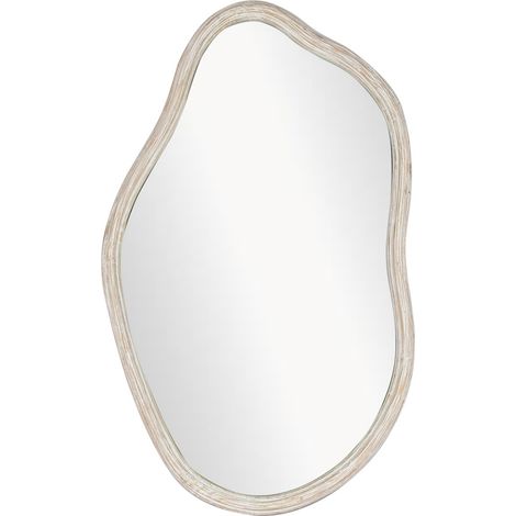 Miroir mural vintage asymétrique en bois rustique 95x58cm – Résistant à la corrosion – Design unique pour salon, chambre ou salle de bain – Signes Grimalt