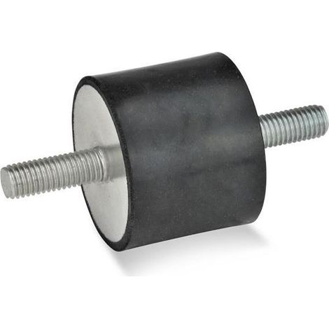 Bute en caoutchouc GN 351 d1 30mm, d2 M 8 h 30mm avec 2 vis l 20mm (1/2)
