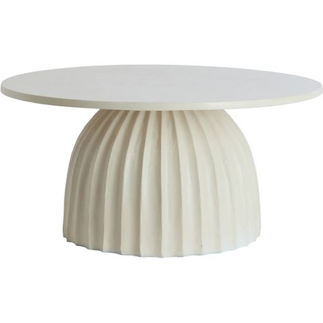 Stimmungsvoller weißer Metall-Beistelltisch Light & Living Veglia (1/4)