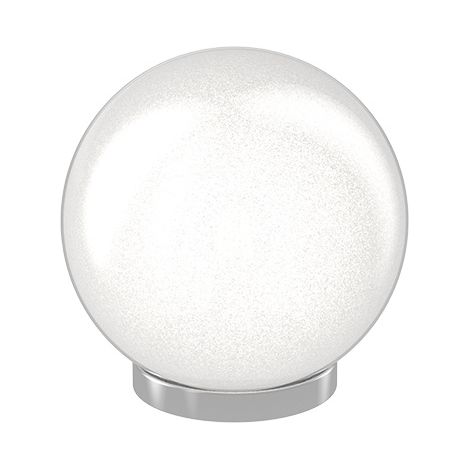 Lampada Contemporanea Glitter Metallo Cromo Vetro Soffiato Trasp 1 Luce E14 (1/3)