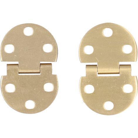 Lot de 2 charnières en cuivre à 180° avec verrouillage à vis, mini charnières pliantes pour tables pliantes, 47 x 30 mm (1/5)