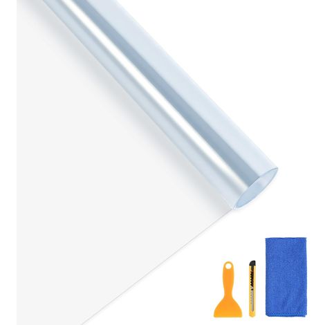 Film Covering Voiture Transparent, Protection Peinture Anti-Rayure Anti-Gravillon, Autocollant PVC Haute Densité, avec Raclette, Cutter et Chiffon Microfibre, 30x300cm (1/5)
