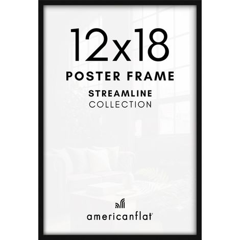 Cadre photo noir de 30,5 x 45,7 cm avec plexiglas poli – Bordure fine de 30,5 x 45,7 cm – Grand cadre photo pour mur, cadre photo au format horizontal ou vertical (1/5)