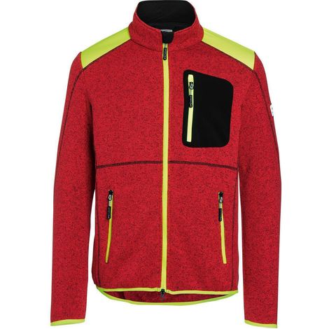 Kübler Strickjacke FOREST Light rot/warngelb Gr. L (1/2)