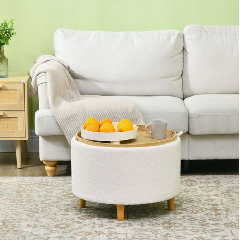 Sillón con almacenaje y tapa abatible blanco OKMYHOME (1/5)