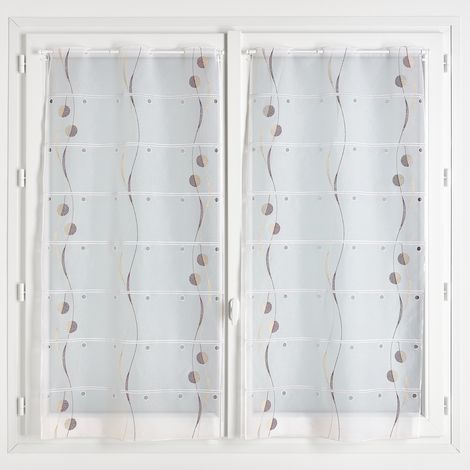 Modulable brodé avec motifs ronds et vagues Bordeaux 90x90 cm