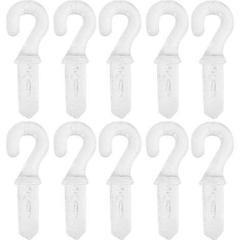 Plastic Venetian Blind Tilt Rod Hooks, Small Question Mark Design, 10 Pieces, Modern Minimalist Style, Easy to Use (1/5)