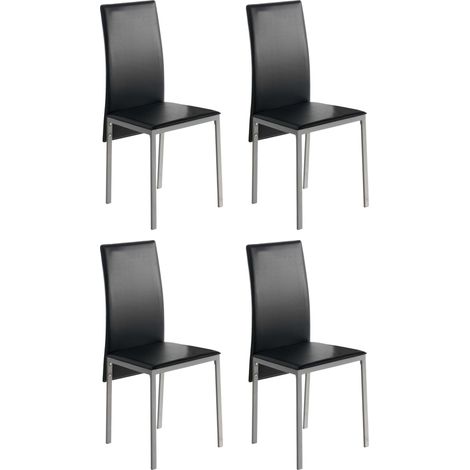 Pack 4 Sillas Salón Comedor Saona Estilo Moderno en Color Negro 97x51x42 (1/5)