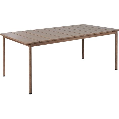 Gartentisch FLAVIA 185 cm 96 cm Metall Braun