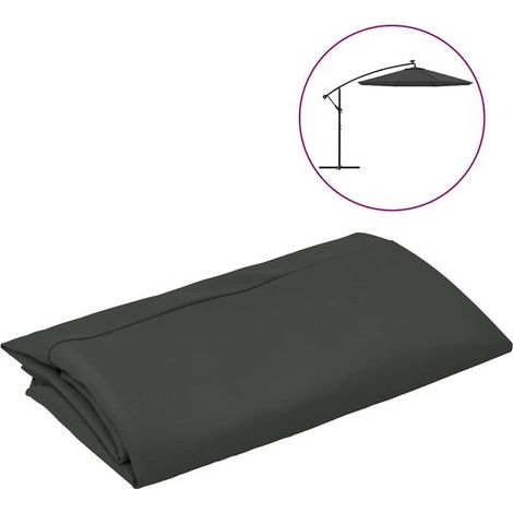 Toile de rechange pour parasols déportés anthracite de 300 cm (1/2)