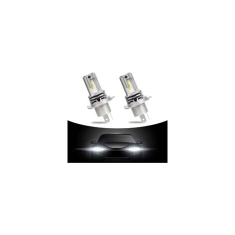 Geeignet für 2er-Packs H4 LED-Lampen, 6500K weiß, 60W superhell, Plug-and-Play 12V Auto- und Motorradscheinwerfer.