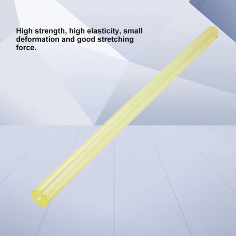 Hohlrunder Rundstab aus gelbem Polyurethan, 25 mm Außendurchmesser, 8 mm Bohrung, 500 mm Länge, hohe Qualität (1/5)