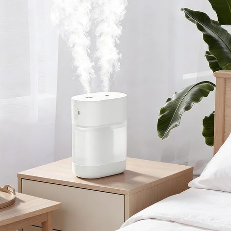 Humidificateur pour chambre à coucher sans fil portable - Humidificateur d'air à ultrasons avec brume froide de 1 L avec veilleuse douce, arrêt automatique et fonctionnement silencieux pour chambre