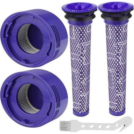 Filtre pour Dyson V8/V7, Filtres de Rechange Lavable pour Aspirateur Dyson et Animal, Avec 2 Post-Filtres HEPA, 2 Pré-Filtres, 1 Outil de Nett (1/5)