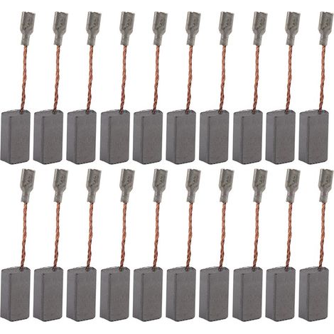 20 escobillas de carbón para motor eléctrico, ideales para reemplazar las escobillas de carbón de 56 g de la amoladora angular. (1/3)