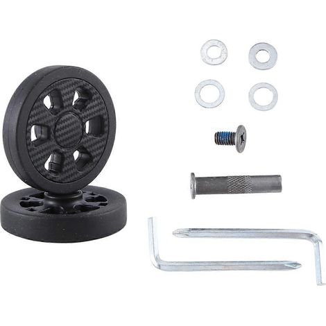 Roue de rechange pour valise 60 x 11 mm, en polyuréthane, double, 8 mm. (1/4)