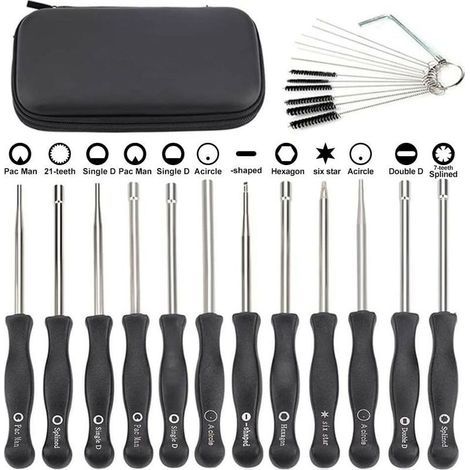 Carburateur--Set de 12 Outils de Réglage de Carburateur/Tournevis de Réglage pour Moteur à 2 Temps Embout Splined/Pac Man/D/Double D pour Débroussailleuse Tronçonneuse Poulan usqvarna (1/5)