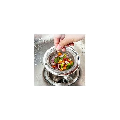 2 Filtre evier Cuisine, Grille evier passoire Cuisine avec poignée de, Acier Inoxydable bonde evier Cuisine, Protection Contre Le Blocage, Diamètre extérieur 11cm, diamètre intérieur 8cm, Hauteur 2cm (1/5)