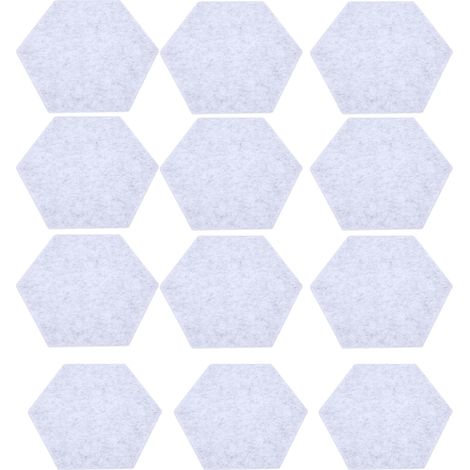 Kit de 12 panneaux hexagonaux d'absorption acoustique en mousse insonorisante pour la maison (gris) (1/5)