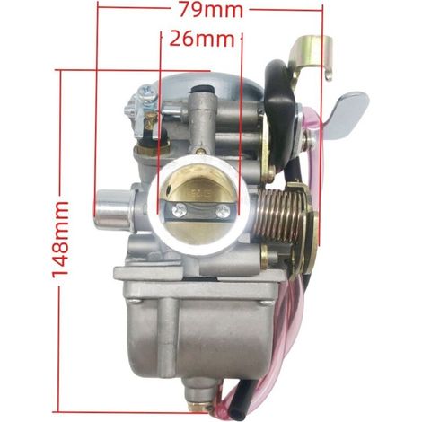 Carburateur GN125 26MM GN125 125 gn125e 606-004 Pièces de carburant pour moto Suzuki, ensemble de corps de papillon à rapport de haute précision, atomisation uniforme du carburant.