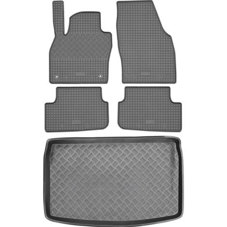 Set di tappetini in gomma per auto e tappetino per bagagliaio per Volkswagen Polo VI Hatchback del 2018