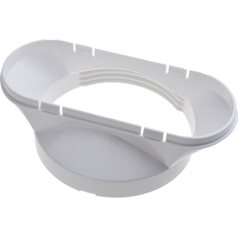 Embout plat blanc de 13 cm pour tuyau d'évacuation de climatiseur portable (1/5)
