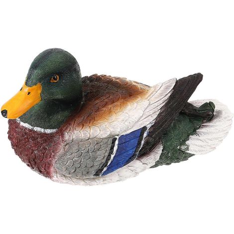 Décoration de jardin avec un canard flottant pour bassin, sculpture de canard, statue d'animal flottant (1/5)
